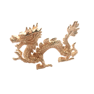 立体四爪小盘龙 男古装翼善冠发簪古风发饰配件汉服影视道具全铜