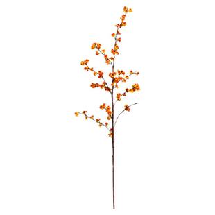 新中式发财果假花合欢花仿真南蛇藤浆果枝玄关柜花架装饰花艺摆设