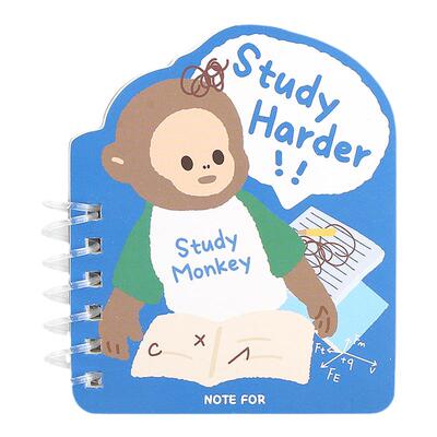 NOTE FOR 异形线圈本《哈喽Monkey》可爱搞怪吗喽学生手帐本便携式随身小号记事本小便签记录备忘录小笔记本