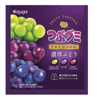 日本进口kasugai春日井软糖三种浓厚葡萄果汁脆皮糖果儿童零食
