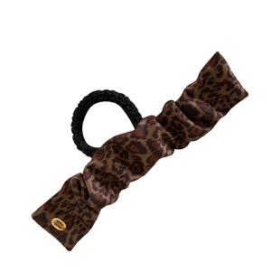 懒人高马尾不塌啪啪圈头绳女高级感复古豹纹多功能盘发神器头发圈