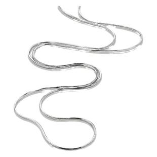 长款80厘米八角蛇骨链铜镀18 K金素链毛衣链裸链叠戴长链项链女