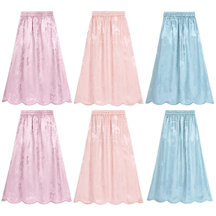 桃溪云丨一城风絮丨复古提花甜美少女感半身裙波浪边国风长裙