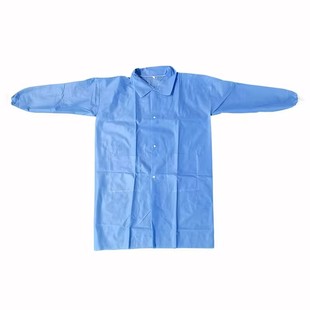 一次性无纺布白大褂工作服隔离衣加厚透气实验参观防尘餐饮食品厂