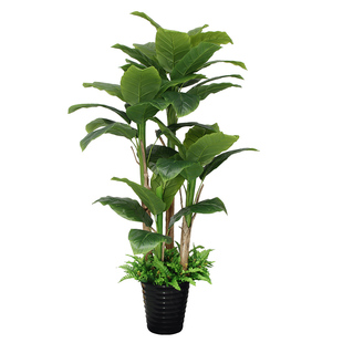 户外仿生植物室外假幸福树办公室客厅摆件室内发财树落地仿真绿植