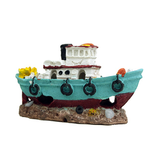 鱼缸草缸造景假山装饰水族箱摆件沉船飞机战舰潜水艇躲避屋佛像