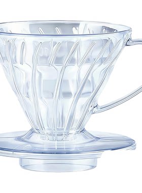 V60加厚透明树脂手冲咖啡滤杯