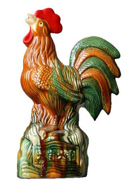 纯手工生肖鸡工艺品陶瓷祝福中式