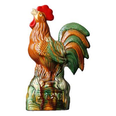 纯手工生肖鸡工艺品陶瓷祝福中式