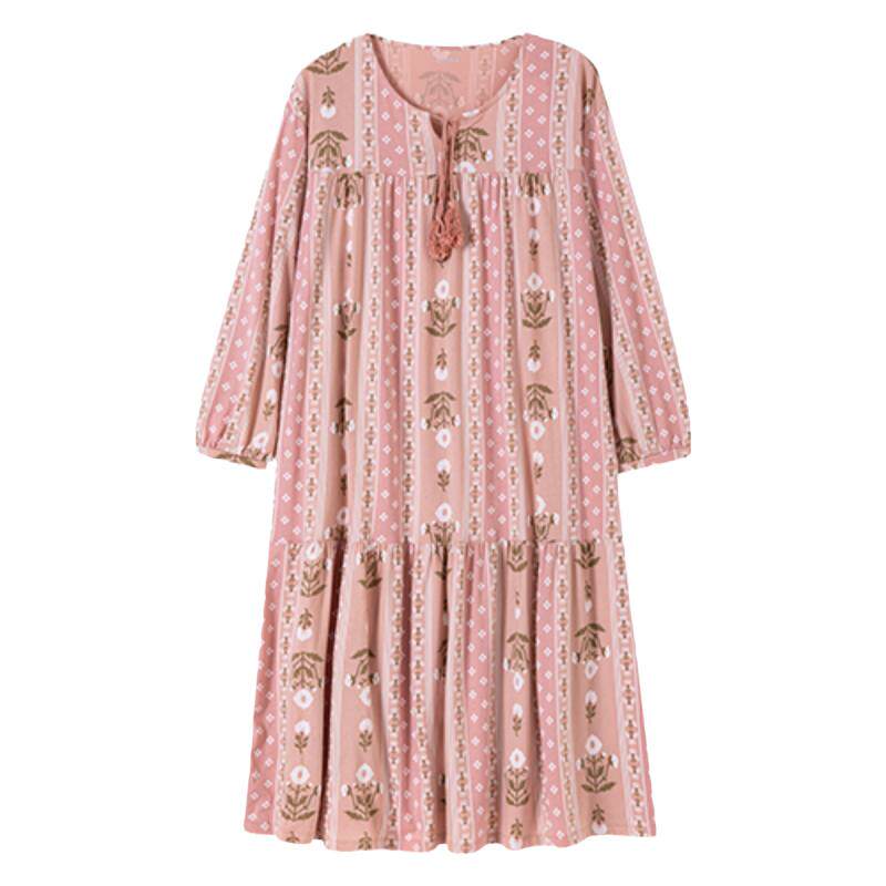顶瓜瓜女士纯棉甜美睡裙家居服