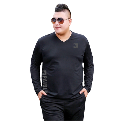 毕蒙大码男士宽松休闲长袖t恤