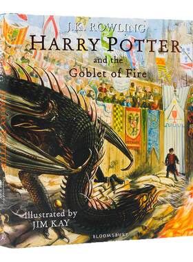 进口英文原版正版 Harry Potter 4 第四部 哈利波特 彩绘版 哈利波特与火焰杯精装大开插图收藏版  英国英语版