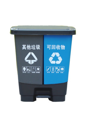 分类垃圾桶双桶脚踏式结实耐用