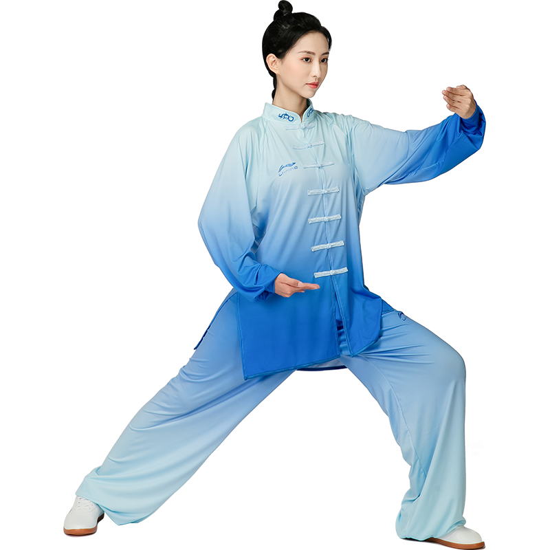 李宁太极服女夏季牛奶丝渐变色