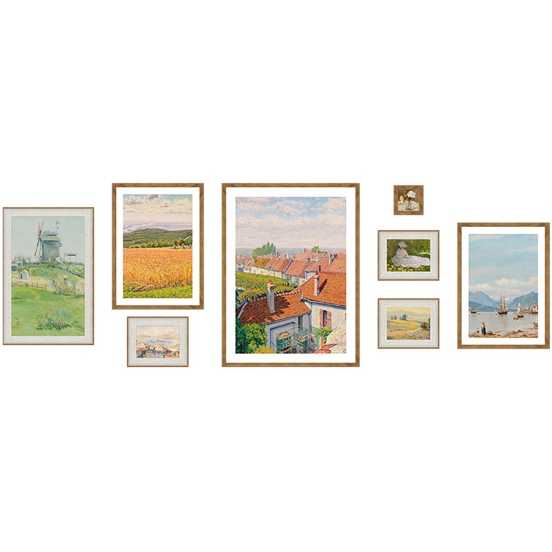 蒲骆朗少女心事北欧田园风景组合小清新挂画客饭厅卧室床头壁画