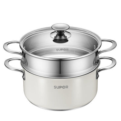 苏泊尔蒸锅家用304不锈钢蒸煮锅加厚大容量炖煮一体燃气电磁炉用