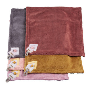 阿里郎加厚双面珊瑚绒厨房可挂擦手毛巾儿童擦脸洁面柔软吸水方巾