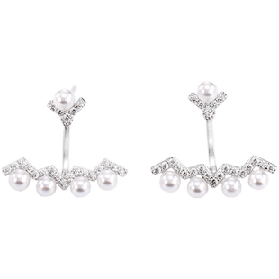 XXOFF耳饰925银小众设计轻奢多戴法镶钻排钻贝珠吊坠耳环节日礼物