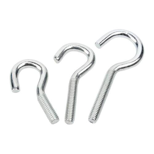 镀锌开口型羊眼螺丝钉加长活节吊环螺丝钩形吊钩带圆圈螺杆螺栓