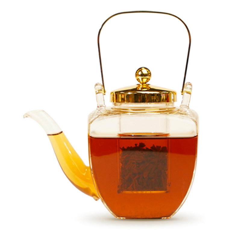T9晶钻手工玻璃茶壶茶杯可加热耐高温大容量家用泡茶烧水壶450ml