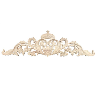 东阳木雕欧式贴花家具配件木门花精雕柜门贴床头花实木贴装饰定做