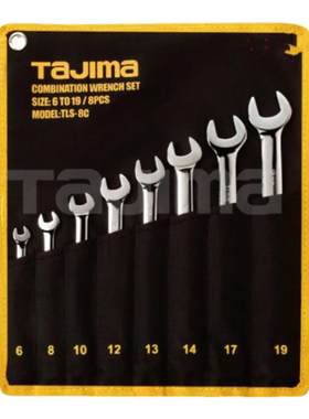tajima日本田岛两用双开口梅花公制全抛光11件呆扳手套装6-32mm