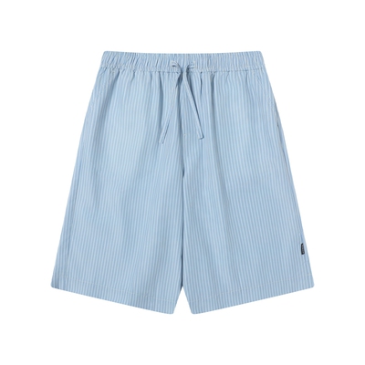 海岛竖条纹七分裤男女夏季薄款