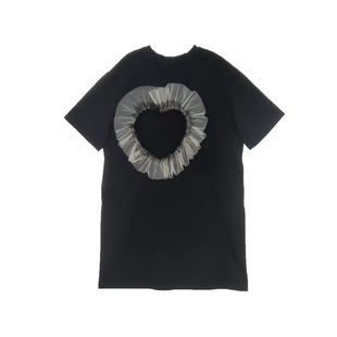 LeoMami高级感孕妇装夏季时髦设计感蕾丝爱心连衣裙显瘦潮妈T裙