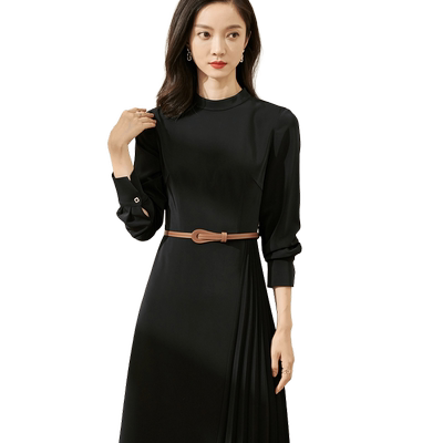 米思阳知性轻熟连衣裙不规则