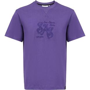 25秋季新款NBA ATELIER马刺队美式复古宽松紫色t恤情侣款短袖上衣