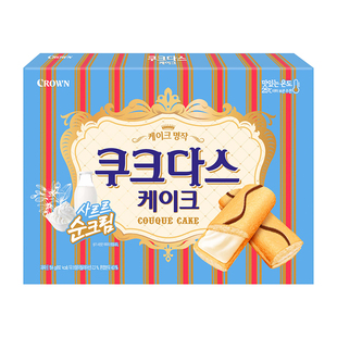 韩国进口CROWN克丽安奶油夹心条饼干巧克力榛子威化休闲小吃零食
