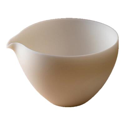 里作 羊脂玉白瓷陶瓷公道杯薄胎分茶器匀杯茶海功夫茶具茶道配件