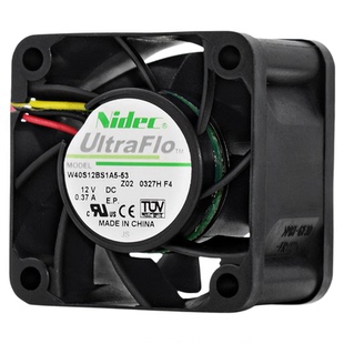 Nidec大风量4028 12V0.37A 4CM机箱1U2U服务器风扇W40S12BS1A5-53