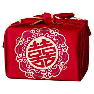 结婚包袱皮新娘陪嫁物品红布包裹皮订婚专用高档包皮婚庆用品大全