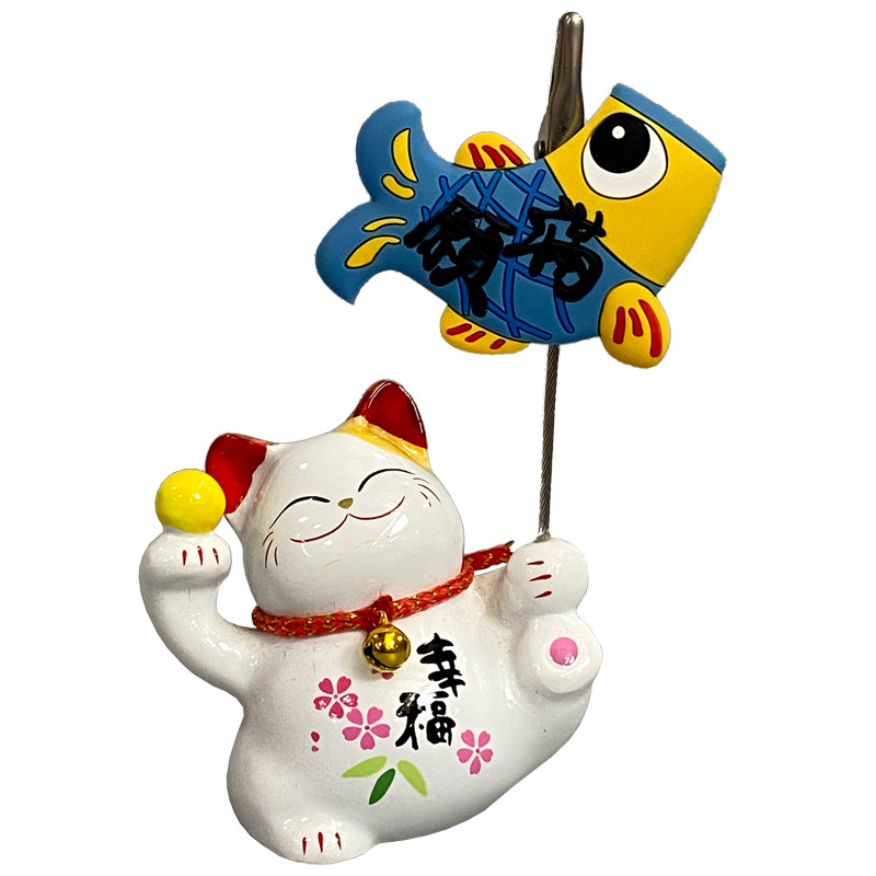 招财猫名片夹卡片座桌面创意摆件