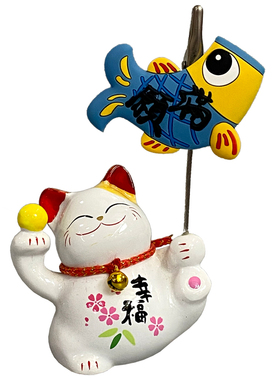 招财猫名片夹卡片座桌面创意摆件