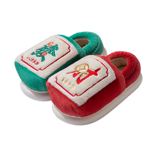 发财女款棉拖鞋女包跟2025新款外穿打麻将防滑加绒保暖毛拖鞋冬天