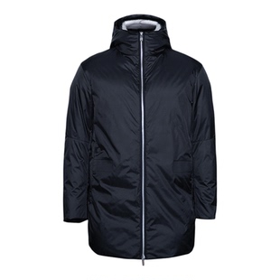 冬季欧洲站轻奢水貂毛领连帽再生尼龙鹅绒羽绒服男中长款风衣外套