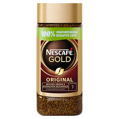 瑞士原装进口 雀巢金牌原味速溶冻干咖啡粉200g黑咖啡无蔗糖金标