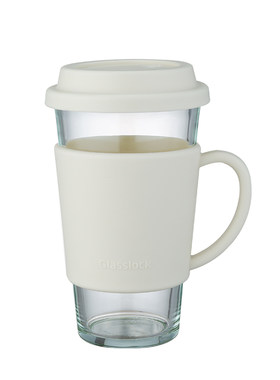 Glasslock进口玻璃带把水杯500ml