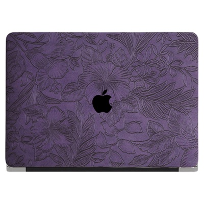 精美压花 冷艳紫 Mac壳Mac13.6寸M1保护套air15寸电脑壳pro13