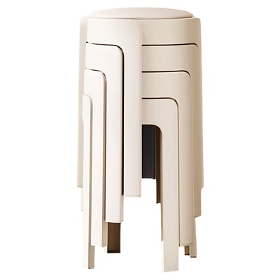 德国进口塑料凳子软包圆凳可叠放