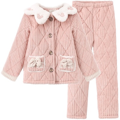 雪俐珊瑚绒家居服睡衣