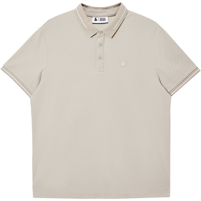 [凉感]杰克琼斯男装polo衫春夏季新款商务休闲刺绣翻领短袖上衣