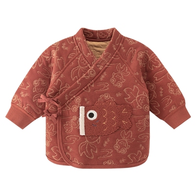 新生儿宝宝夹丝棉绑带半背衣