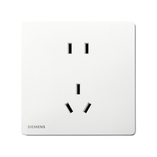 西门子超薄开关插座超薄荟辰雾沙白色10A五孔USB一开空调家用套餐