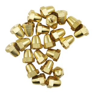 昊天斋六角铜螺帽装饰盖黄铜螺丝帽盖手拧罗母圆螺母装饰帽螺丝盖