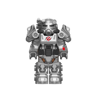 中国原创辐射避难所T60机甲MY积木含武器科幻军事拼装人仔玩具