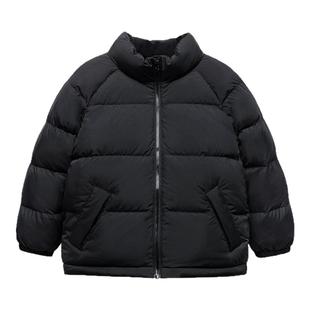 迷你巴拉巴拉男童黑色羽绒服外套冬季儿童中大童加厚保暖短款童装