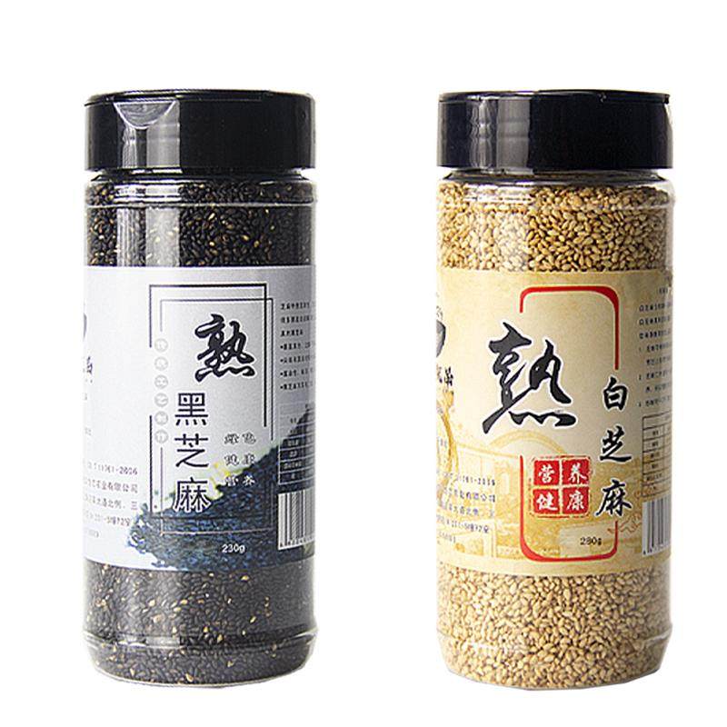 新货熟黑白芝麻即食罐装免洗无沙